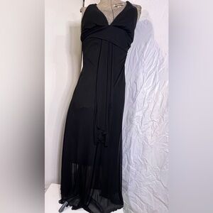 B.Smart Black  Chiffon Lace Maxi Dress Size‎ 5/6 Wedding Bridesmaid Formal